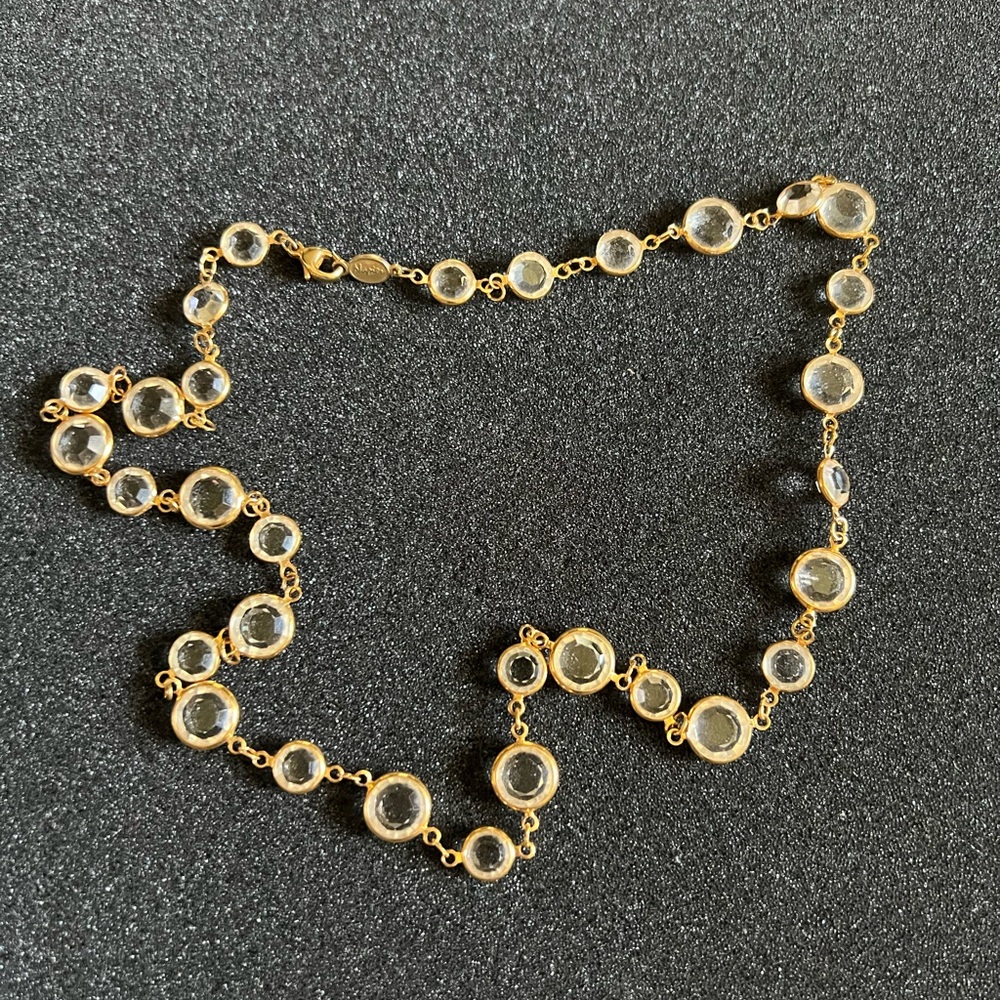 Vintage Napier bezel set crystal station necklace - Picture 2 of 4